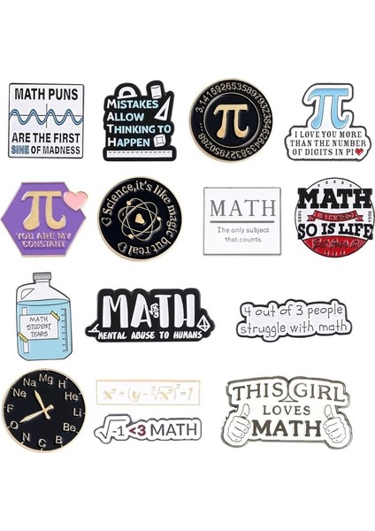W7964 Yaratıcı Matematik Emaye Broş Fonksiyonu Π Hayat Kızlar Aşk Matematik Formülü Metal Rozetler Punk Kostümleri Yaka Iğnesi Takı Aksesuarları (Yurt Dışından) modelleri