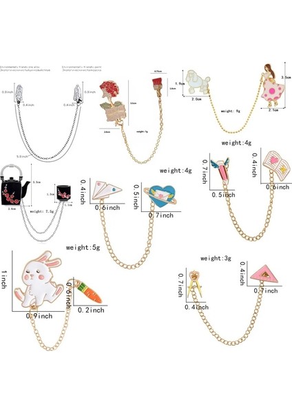 XZ1240 Metal Zincir Broş Gezegen Köpek Astronot Yunus Kase Uçak Çiçek Kitap Kız Metal Emaye Broş Elbise Sırt Çantası Kovboy Rozeti (Yurt Dışından) fırsatları
