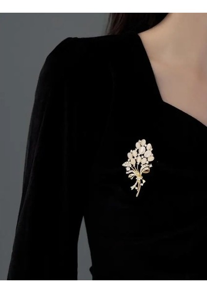 05 Kedi Gözü Taş Bitki Buketi Taklidi Broşlar Kadın Kıyafetleri Için Rozetleri Takım Elbise Elbise Moda Gösterisi Lüks Aksesuarlar (Yurt Dışından) modelleri
