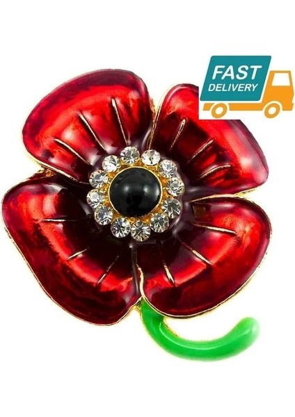 Stil 8 Eanmel Kırmızı Haşhaş Kadınlar Için Broşlar Ingiltere "unutmayalım" Pin Anma Çiçek Apoletler Takı Hediyeler Anma Günü Için (Yurt Dışından)