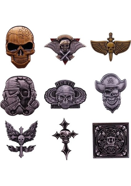 15 Korkunç Retro Kafatası Yaka Pin Özgünlük Metal Broş Koleksiyonu Denim Ceket Sırt Çantası Rozeti Dekorasyon Verilen Arkadaşlar Hediyeler (Yurt Dışından) fiyatları