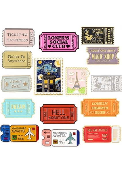 28 Yaratıcı Uçak Bileti Emaye Broş Sihirli Dükkanı Sinema Bileti Lonely Club Damga Yağ Damlası Rozeti Sanat Punk Takı Yaka Iğnesi Hediye (Yurt Dışından) fiyatları