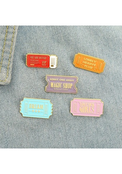 28 Yaratıcı Uçak Bileti Emaye Broş Sihirli Dükkanı Sinema Bileti Lonely Club Damga Yağ Damlası Rozeti Sanat Punk Takı Yaka Iğnesi Hediye (Yurt Dışından) fırsatları