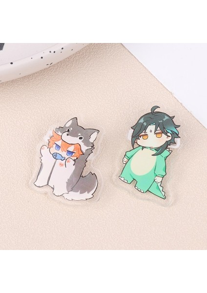 Xiao Rozeti Karikatür Oyunu Genshin Etki Serisi Sevimli Tulum Çevresel Akrilik Broş Çanta Giyim Dekorasyon Kolye (Yurt Dışından) indirimleri