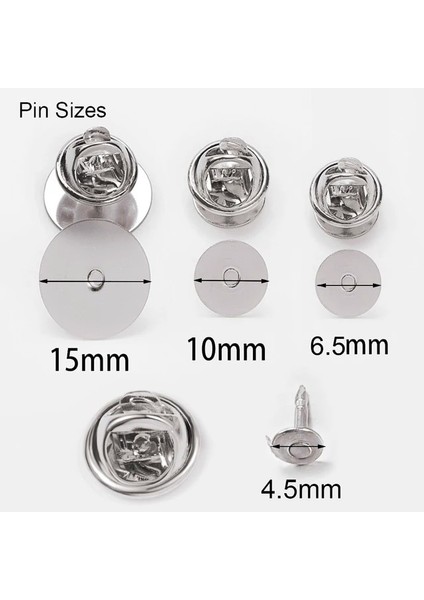 50 Adet Rodyum 10MM Pimler ve Kapaklar 50 Takım Pimler Kapaklar Düğme Kelebek Toka Pin Geri Sıkma Rozeti Tutucu Broş Debriyaj Tırnak Kravat Tıpalar Diy Takı Bulguları (Yurt Dışından)