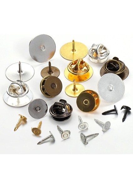 50 Adet Rodyum 10MM Pimler ve Kapaklar 50 Takım Pimler Kapaklar Düğme Kelebek Toka Pin Geri Sıkma Rozeti Tutucu Broş Debriyaj Tırnak Kravat Tıpalar Diy Takı Bulguları (Yurt Dışından) fiyatları