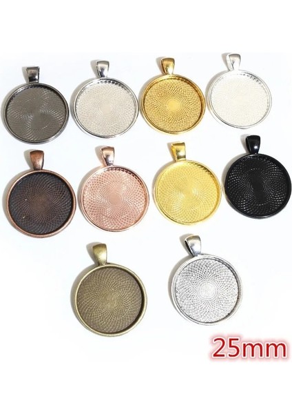 Gül Altın 30MM x 5 Adet 20MM 25MM 30MM Iç Boyut 10 Renk Kaplama Klasik Desen Serisi Fit 20 25 30MM Cam Kabaşon Taban Ayar Tepsisi (Yurt Dışından) indirimleri