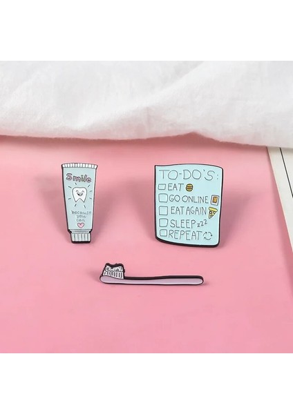 W7364 Sıcak Diş Diş Fırçası Metal Emaye Broş Sevimli Karikatür Diş Hekimliği Rozeti Pin Trendy Sırt Çantası Yaka Takı Çocuklar Arkadaşlar Için Hediyeler (Yurt Dışından) fırsatları