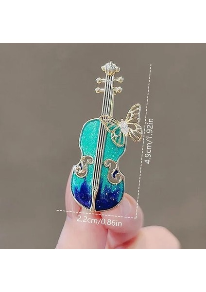 1 Adet Moda Vintage Müzik Notası Broş Iğneler Şapka Aksesuarları Eşarp Klip Antik Gümüş Renk Kristal Broş Kadınlar Takı Hediye Için (Yurt Dışından)