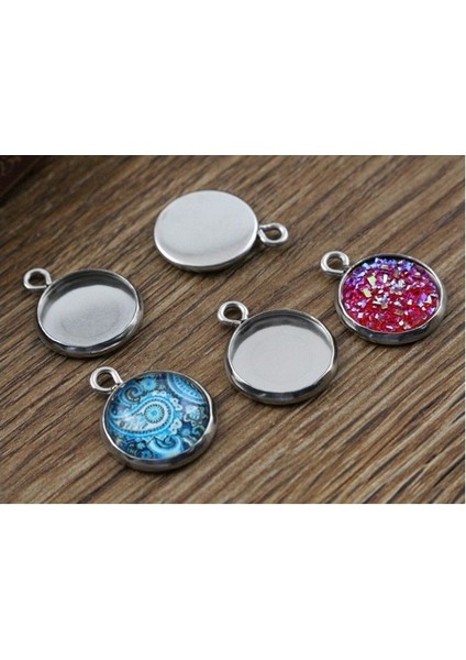 14MM x 20 Adet 8/10/12/14/16/18/20/25/30MM Iç Boyut Paslanmaz Çelik Malzeme Basit Stil Cabochon Taban Cameo Ayarı Takılar Kolye Tepsisi (Yurt Dışından) modelleri
