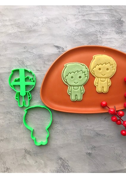 2'li Erkek Çocuk Hamur Şekillendirici/kurabiye, Seramik, Oyun Hamuru, Karışık Renk 6x9 cm modelleri
