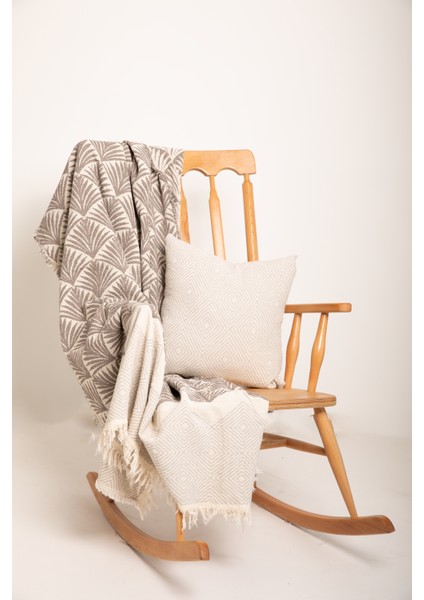 Pamuk Pan Desenli Çok Amaçlı Koltuk Şalı 130 x 170 (Kırlentsiz)