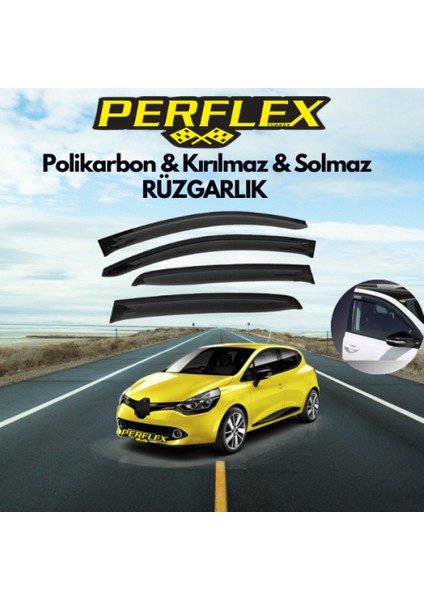 Perflex Polikarbon Kırılmaz Rüzgarlık V2 Mugen Renault Clio 4 2013-2019