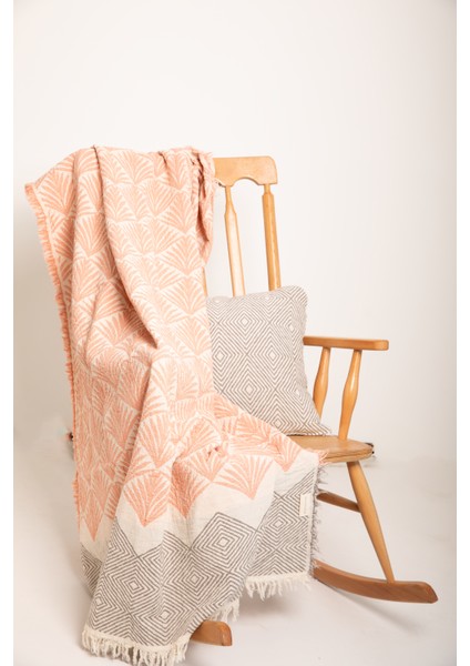 Pamuk Pan Desenli Çok Amaçlı Koltuk Şalı 130 x 170 (Kırlentsiz)