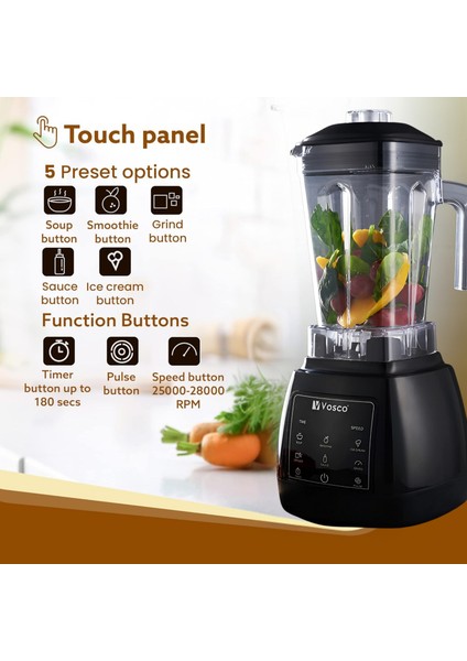 Home Pro Blender 1600W 2l Siyah