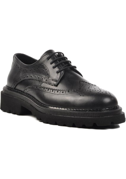 Premium 260 Siyah Deri Erkek Klasik Ayakkabı