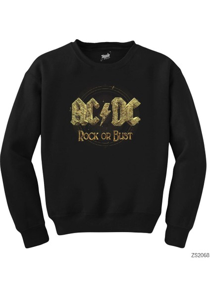 Ac Dc Rock Or Bust Siyah Sweatshirt