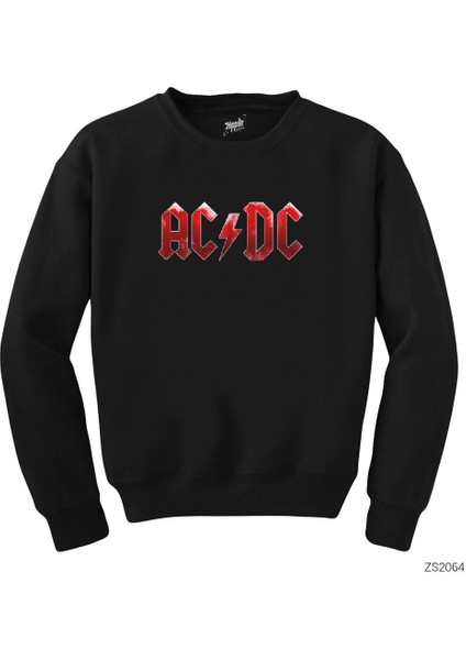 Ac Dc Distort Siyah Sweatshirt