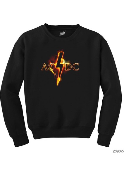 Ac Dc Fire Lighting Siyah Sweatshirt