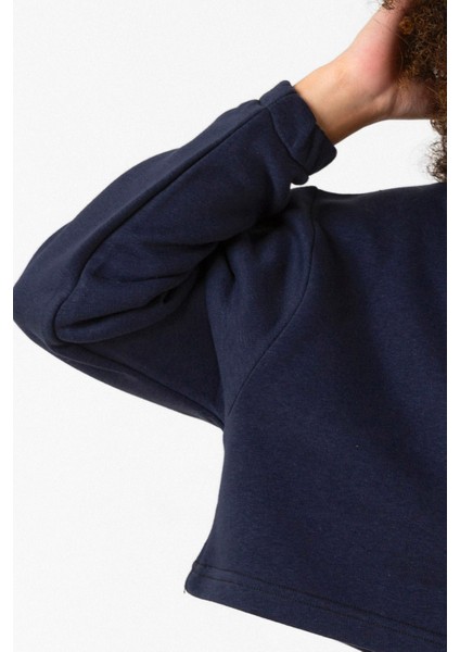 Dinosaur Christmas Tree Lacivert Kadın Crop Kapşonlu indirimleri