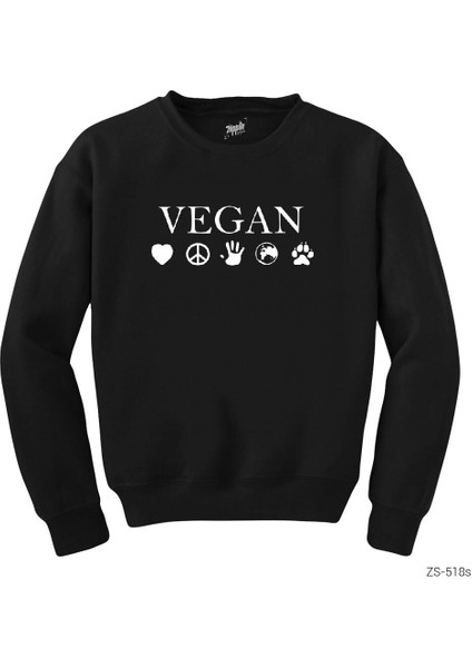 Vegan Siyah Sweatshirt