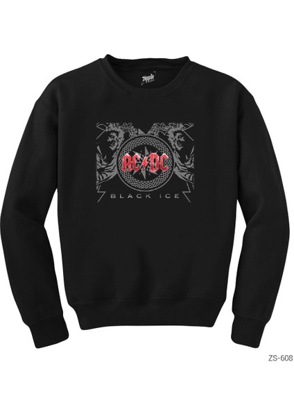 Ac Dc Black Ice Red Siyah Sweatshirt