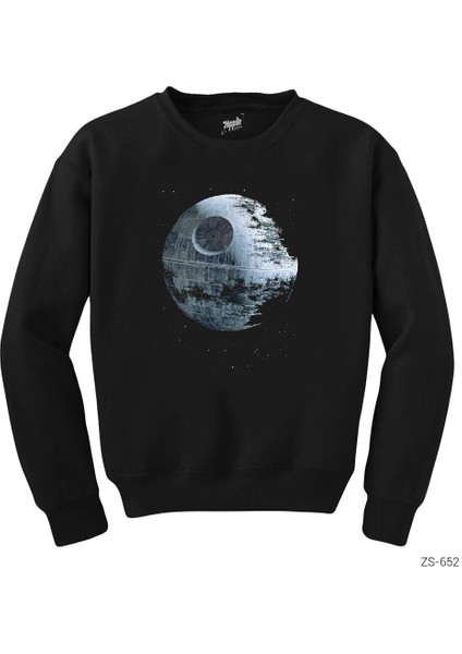 Star Wars Death Star Siyah Sweatshirt