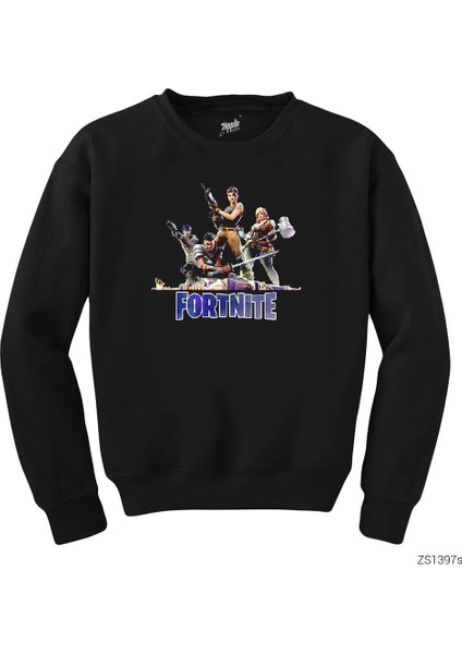 Fortnite Team 2 Siyah Sweatshirt