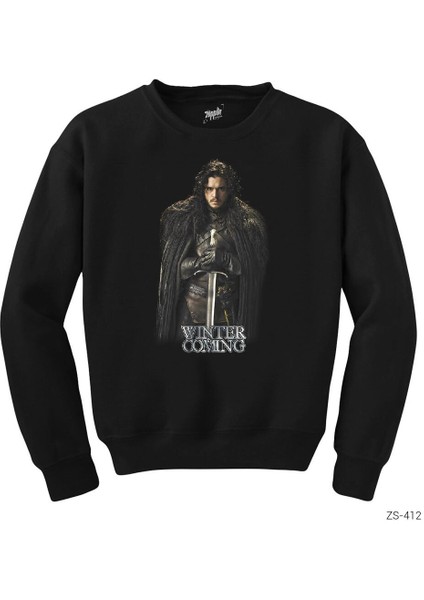 Game Of Thrones Jon Snow Siyah Sweatshirt