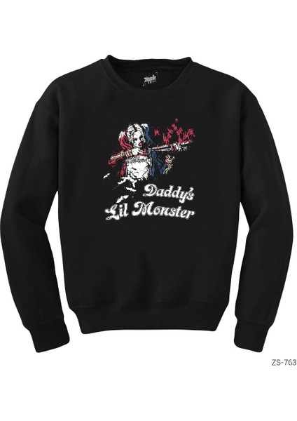 Suicide Squad Harley Quinn Ha Ha Ha Siyah Sweatshirt