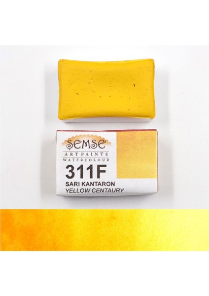 311F Sarı Kantaron El Yapımı Suluboya Tam Tava