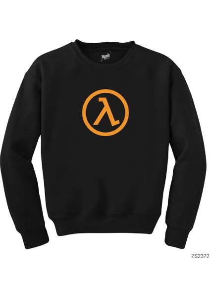 Half Life Logo Pocket Siyah Sweatshirt