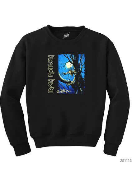 Iron Maiden Fear Of The Dark Cover Siyah Sweatshirt