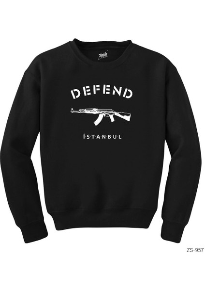 Defend Istanbul Siyah Sweatshirt