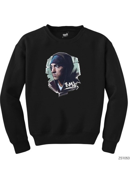 Eminem 8mil Siyah Sweatshirt