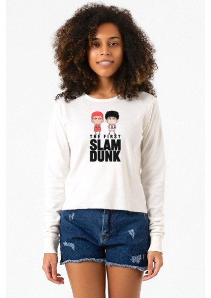 Slam Dunk First Slam Dunk Ekru Ekstra Uzunkol Sweatshirt
