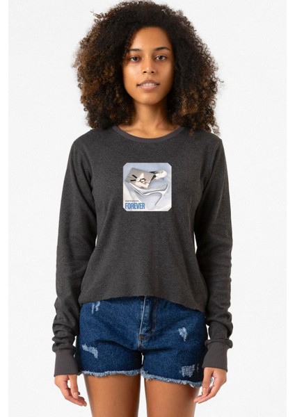 Babymonster Forever Füme Ekstra Uzunkol Sweatshirt