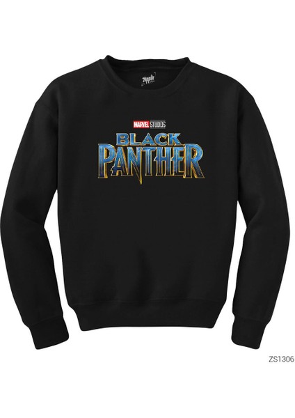 Black Panther Original Logo Siyah Sweatshirt
