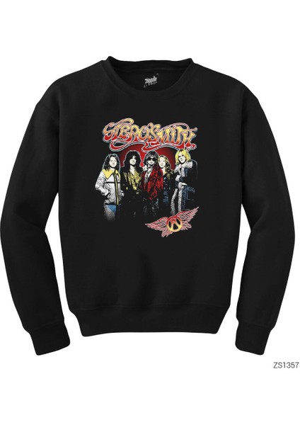 Aerosmith Grup Siyah Sweatshirt