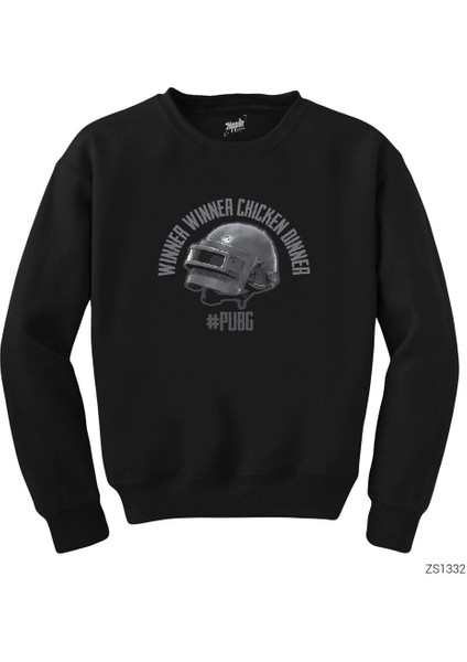 Pubg Winner Winner L3 Helmet Siyah Sweatshirt