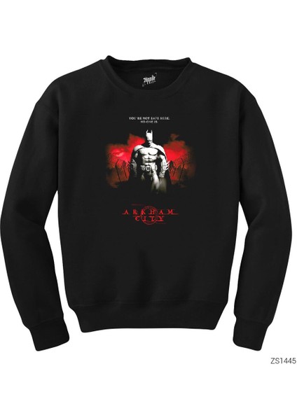 Batman Arkham City Siyah Sweatshirt