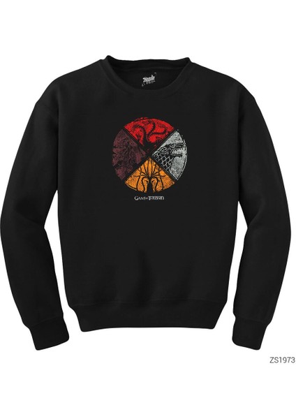 Game Of Thrones Sigil Sheild Siyah Sweatshirt