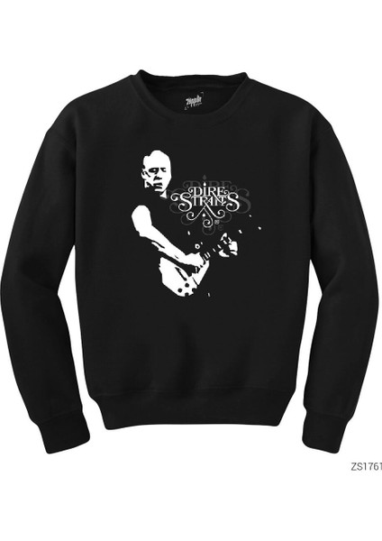 Dire Straits Guitar Siyah Sweatshirt