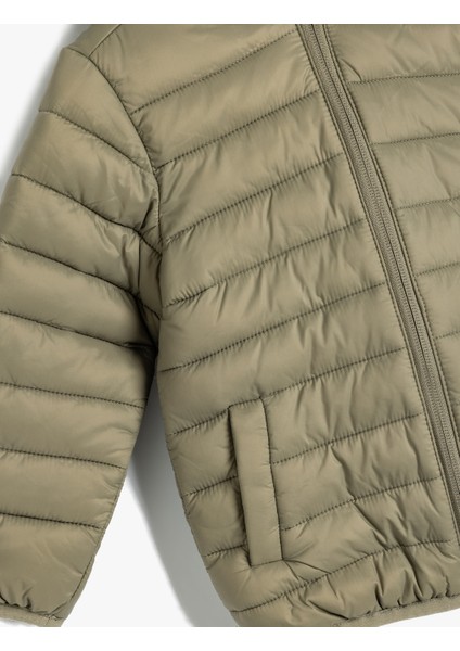 Şişme Mont Kapşonlu Cepli Fermuarlı modelleri