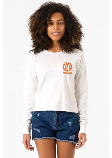 Rick And Morty Vindicators Ekstra Uzunkol Sweatshirt Ekru
