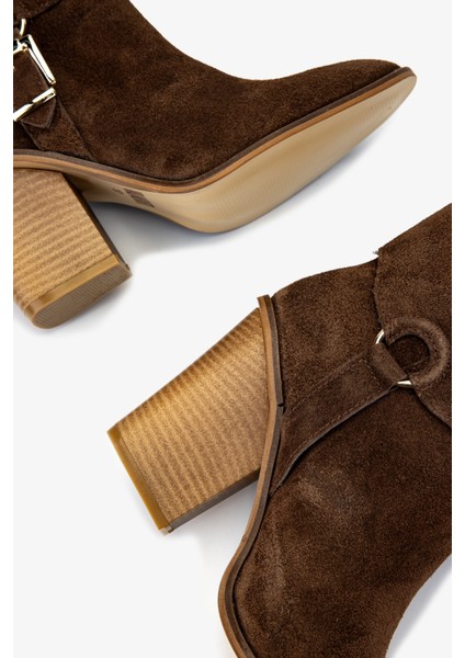 Kadın Topuklu Bot 1075 00272-22 Bn Bot SK24-25 Tutun Yrm Suet indirimleri