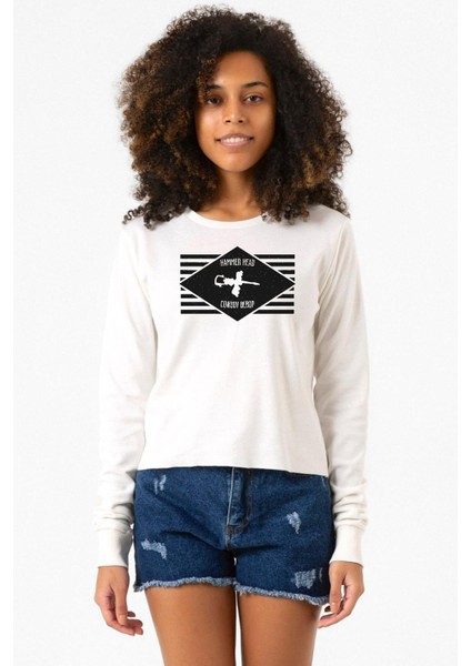 Cowboy Bebop Hammer Head Ekstra Uzunkol Sweatshirt Ekru
