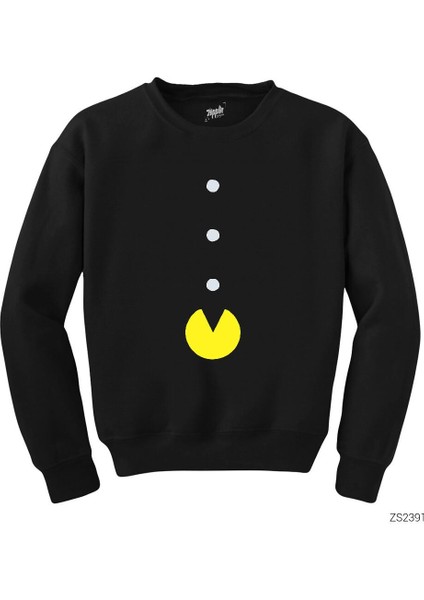 Pac Man Classic Siyah Sweatshirt