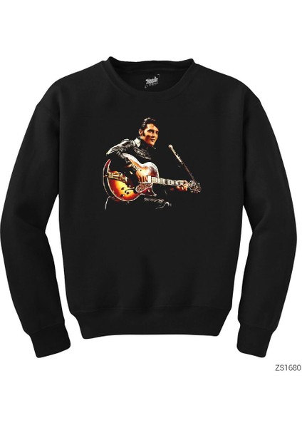 Elvis Presley Siyah Sweatshirt