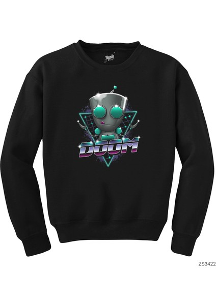 Alien Doom Siyah Sweatshirt